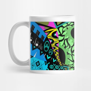 the house in the forest ecopop mandala totonac art design Mug